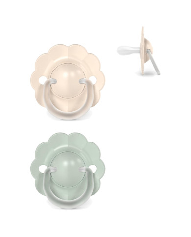 SUAVINEX FIZIOLOĢISKAIS KNUPĪTIS SX PRO WONDER, 0-6 MĒN., SOFT GREEN/BEIGE, 2 GAB.