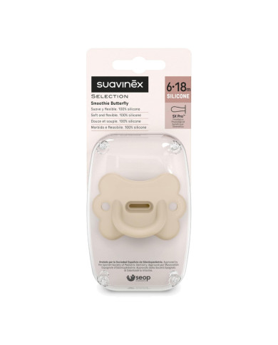 SUAVINEX COLOUR ESSENCE BUTTERFLY FIZIOLOĢISKAIS KNUPĪTIS SX PRO, 6-18 MĒN., BEIGE