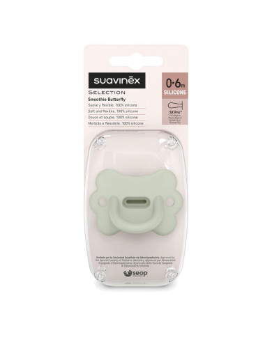 SUAVINEX COLOUR ESSENCE BUTTERFLY FIZIOLOĢISKAIS KNUPĪTIS SX PRO, 0–6 MĒN., GREEN