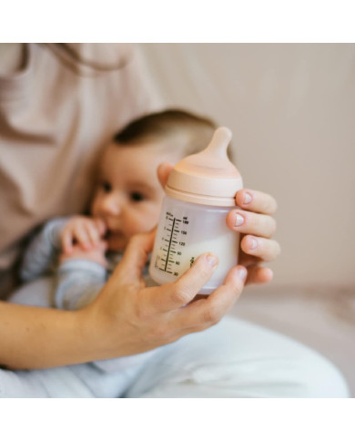 SUAVINEX ZERO ZERO ANTI-COLIC PUDELE AR LĒNAS PLŪSMAS ZĪDĀTĀJU, 180ML, NO +0 MĒN., MEDIUM