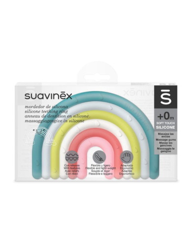 SUAVINEX COLOUR ESSENCE SILIKONA KOŠĻĀJAMĀ ROTAĻLIETA MULTI ( +0 MĒN.), 1 GAB.