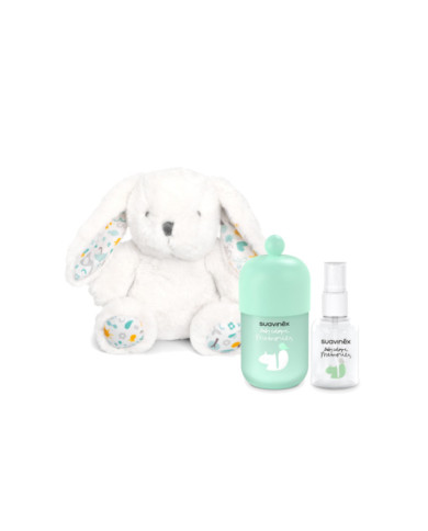 SUAVINEX BABY COLOGNE DĀVANU KOMPLEKTS MEMORIES: SMARŽŪDENS ZĪDAIŅIEM 100 ML UN 50 ML, PLĪŠA TRUSĪTIS