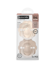 SUAVINEX FIZIOLOĢISKAIS KNUPĪTIS SX PRO WONDER, 0-6 MĒN., SOFT/DEEP BEIGE, 2 GAB.