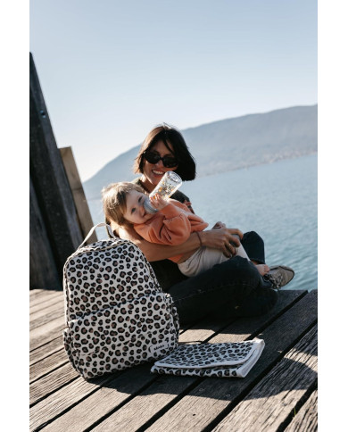 BEABA Tokyo Mugursoma Leopard Clay - Stilīga un Praktiska
