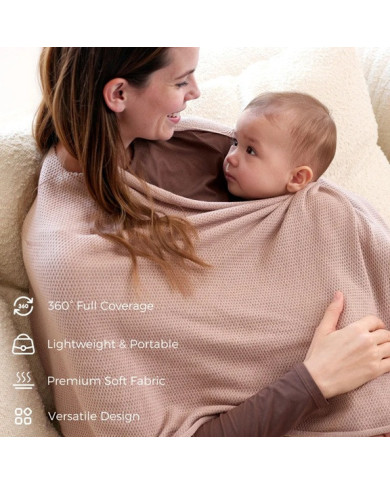 MOMCOZY Barošanas Lakats Brūns - Stilīgs un Praktisks Risinājums