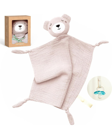 MOMCOZY rozā kokvilnas miega lācītis mazulim