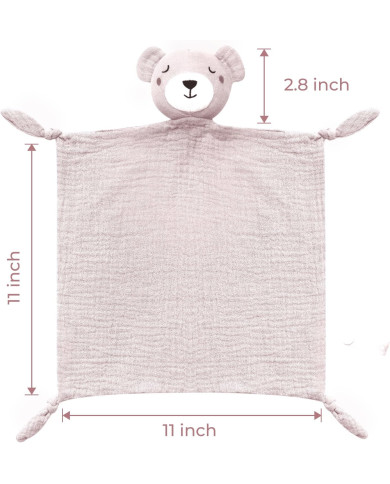 MOMCOZY rozā kokvilnas miega lācītis mazulim