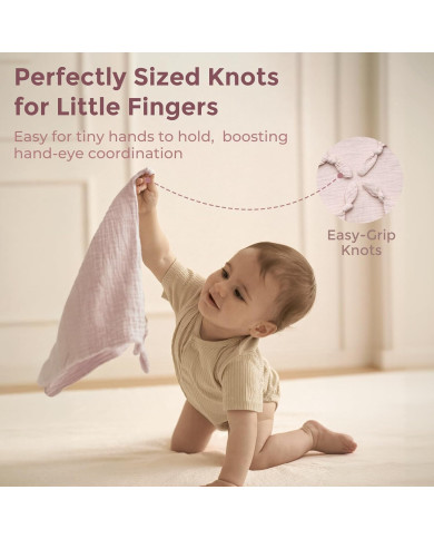 MOMCOZY rozā kokvilnas miega lācītis mazulim