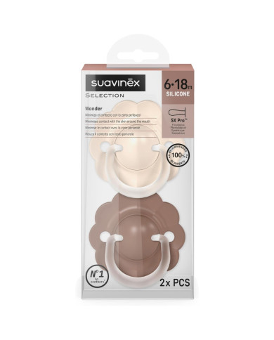 SUAVINEX FIZIOLOĢISKAIS MIERMĪTIS SX PRO WONDER, 6–18 MĒN., SOFT BEIGE/SOFT BROWN