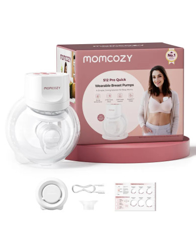 MOMCOZY PĀRNĒSĀJAMS BEZVADU KRŪTS PIENA SŪKNIS S12 PRO+, WHITE