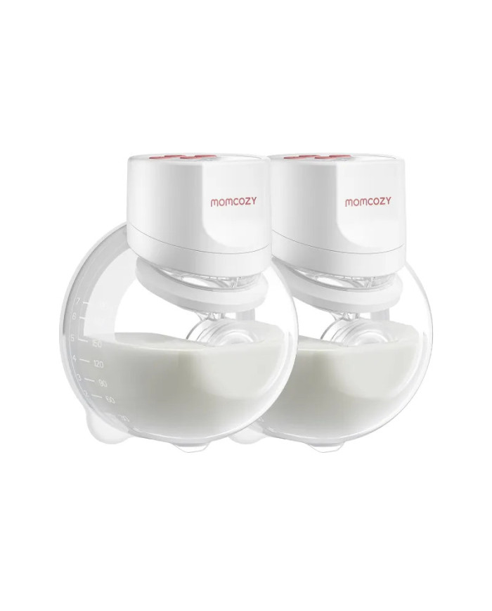MOMCOZY DIVKĀRŠS PĀRNĒSĀJAMS BEZVADU PIENA SŪKNIS S12 PRO+, BALTS