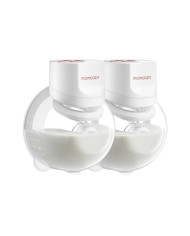 MOMCOZY DIVKĀRŠS PĀRNĒSĀJAMS BEZVADU PIENA SŪKNIS S12 PRO+, BALTS