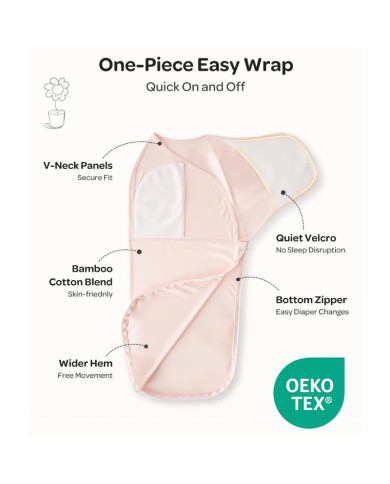 MOMCOZY KOKONS ZĪDAIŅA IETĪŠANAI, 0–3 MĒN., BLOOM