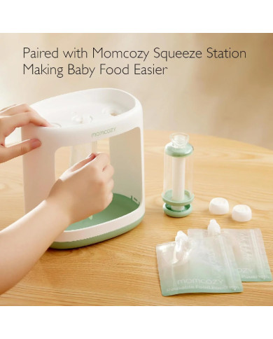 MOMCOZY DAUDZREIZ LIETOJAMI ZĪDAIŅU PĀRTIKAS MAISIŅI, 200 ML, 10 GAB.