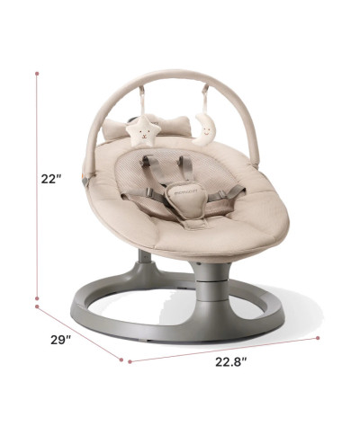 MOMCOZY 2-IN-1 ELEKTRISKAIS ŠŪPUĻKRĒSLIŅŠ NO DZIMŠANAS LĪDZ 30 KG