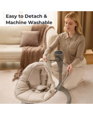 MOMCOZY 2-IN-1 ELEKTRISKAIS ŠŪPUĻKRĒSLIŅŠ NO DZIMŠANAS LĪDZ 30 KG