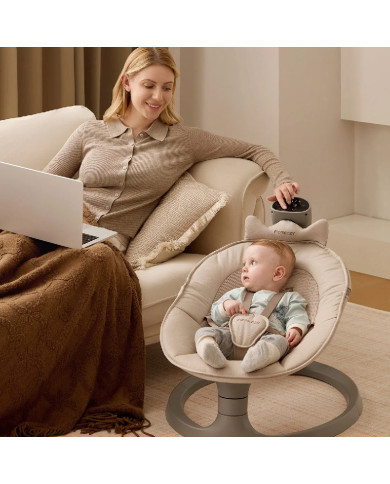 MOMCOZY 2-IN-1 ELEKTRISKAIS ŠŪPUĻKRĒSLIŅŠ NO DZIMŠANAS LĪDZ 30 KG
