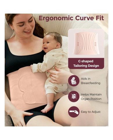 MOMCOZY PĒCDZEMDĪBU VĒDERA JOSTA, 2XL IZMĒRS, OYSTER PINK