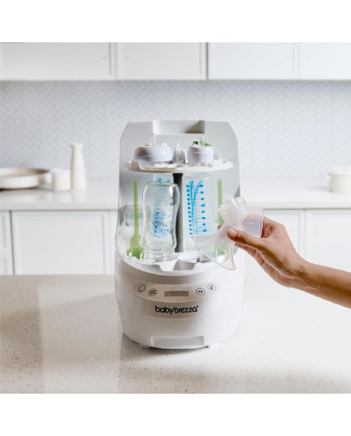 BABY BREZZA PUDELĪŠU MAZGĀŠANAS IERĪCE WASHER PRO AR STERILIZĒŠANAS UN ŽĀVĒŠANAS FUNKCIJU, BALTA