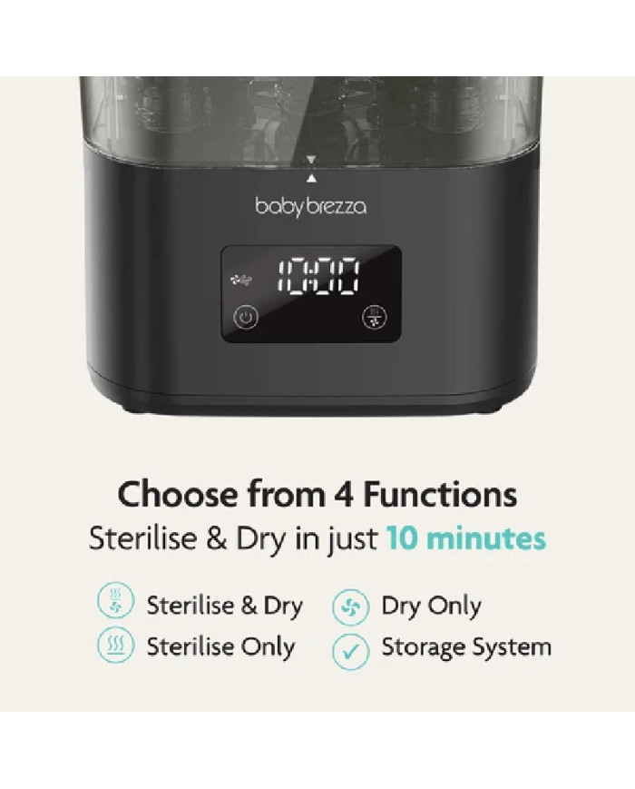 BABY BREZZA ĪPAŠI ĀTRAIS 10 MIN. STERILIZATORS–ŽĀVĒTĀJS SUPERQUICK, MELNS