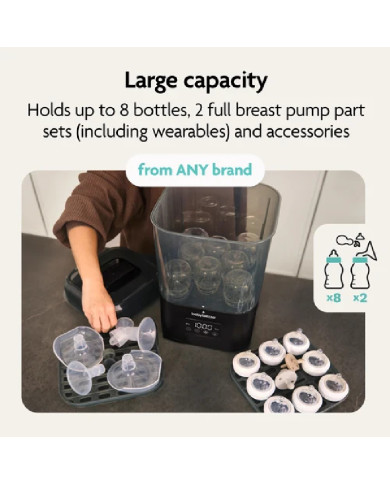 BABY BREZZA ĪPAŠI ĀTRAIS 10 MIN. STERILIZATORS–ŽĀVĒTĀJS SUPERQUICK, MELNS