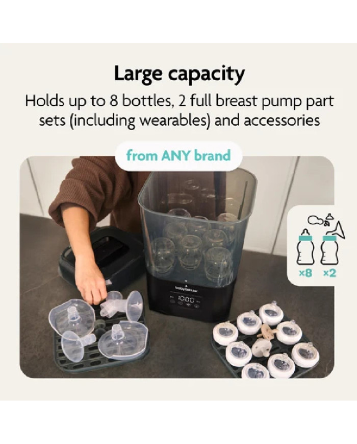 BABY BREZZA ĪPAŠI ĀTRAIS 10 MIN. STERILIZATORS–ŽĀVĒTĀJS SUPERQUICK, MELNS