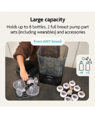 BABY BREZZA ĪPAŠI ĀTRAIS 10 MIN. STERILIZATORS–ŽĀVĒTĀJS SUPERQUICK, MELNS