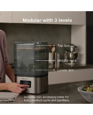 BABY BREZZA ĪPAŠI ĀTRAIS 10 MIN. STERILIZATORS–ŽĀVĒTĀJS SUPERQUICK, NO NERŪSĒJOŠĀ TĒRAUDA
