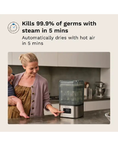 BABY BREZZA ĪPAŠI ĀTRAIS 10 MIN. STERILIZATORS–ŽĀVĒTĀJS SUPERQUICK, NO NERŪSĒJOŠĀ TĒRAUDA