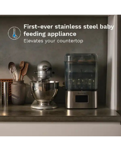 BABY BREZZA ĪPAŠI ĀTRAIS 10 MIN. STERILIZATORS–ŽĀVĒTĀJS SUPERQUICK, NO NERŪSĒJOŠĀ TĒRAUDA
