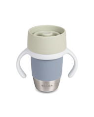 BEABA NERŪSĒJOŠĀ TĒRAUDA MĀCĪBU KRŪZĪTE CLICK AND DRINK 240 ML PEBBLE