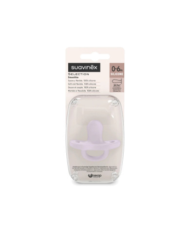 SUAVINEX FIZIOLOĢISKS SILIKONA MIERINĀTĀJS SX PRO, 0–6 MĒN., LAVENDER