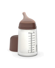 SUAVINEX ZERO ZERO ANTI-COLIC PRETKOLIKU PUDELĪTE AR VIDĒJAS PLŪSMAS KNUPĪTI, 270 ML, NO +3 MĒN., DEEP