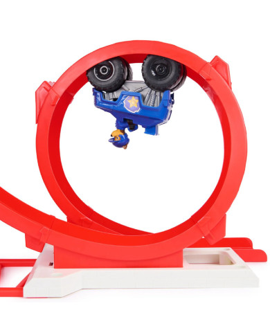 PAW PATROL RESCUE WHEELS SUPER LOOP TOWER HQ SPĒĻU KOMPLEKTS AR CHASE FIGŪRIŅU UN AUTOMAŠĪNU