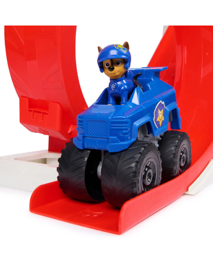 PAW PATROL RESCUE WHEELS SUPER LOOP TOWER HQ SPĒĻU KOMPLEKTS AR CHASE FIGŪRIŅU UN AUTOMAŠĪNU