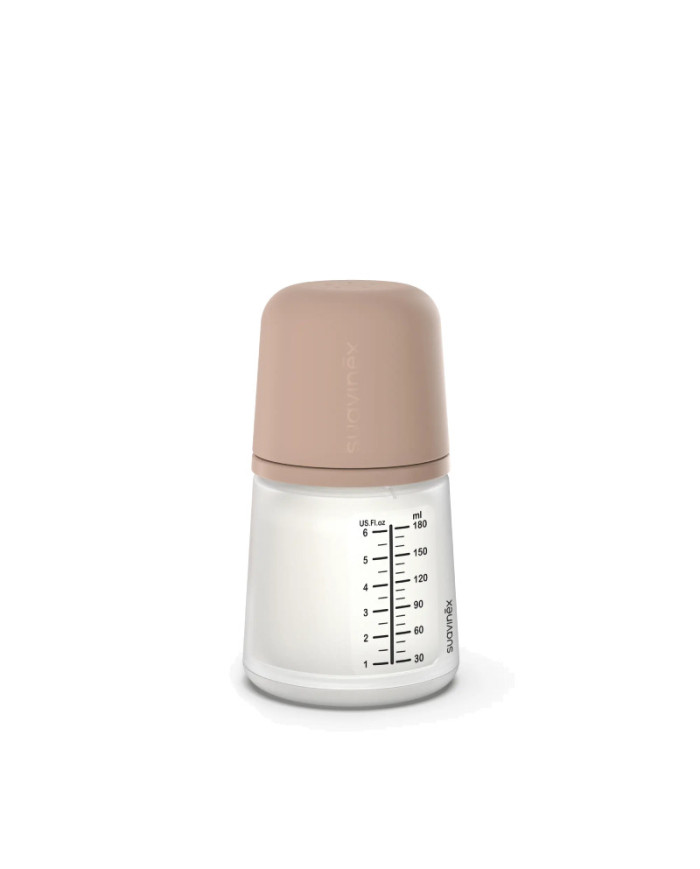 SUAVINZERO ZERO ANTI-COLIC PRETKOLIKU PUDELĪTE AR REGULĒJAMAS PLŪSMAS KNUPĪTI, 180 ML, NO +0 MĒN., MEDIUM