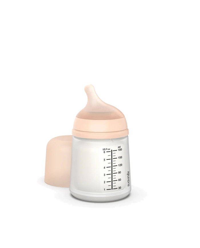 SUAVINEX ZERO ZERO ANTI-COLIC PUDELĪTE AR LĒNAS PLŪSMAS KNUPĪTI, 180 ML, NO +0 MĒN., FAIR
