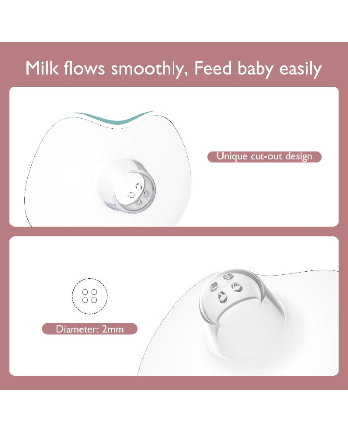 MOMCOZY SILIKONA KRŪTSGALU AIZSARGI ZĪDĪŠANAI, 24 MM
