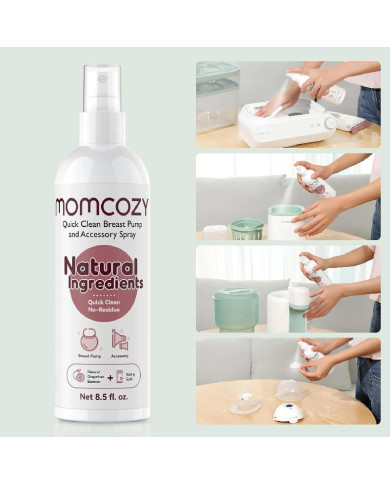 MOMCOZY PĀRNĒSĀJAMO KRŪTS PIENA SŪKŅU IZSMIDZINĀMS TĪRĪŠANAS LĪDZEKLIS