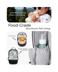 MOMCOZY MUGURSOMA ZĪDAIŅA APRŪPES PIEDERUMIEM GOEASE, MELNA