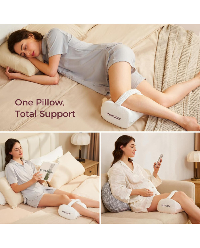MOMCOZY ERGONOMISKS CEĻU SPILVENS GULĒŠANAI UZ SĀNIEM, CREAM WHITE