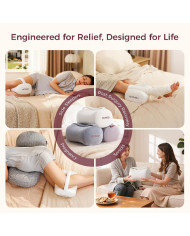 MOMCOZY ERGONOMISKS CEĻU SPILVENS GULĒŠANAI UZ SĀNIEM, CREAM WHITE