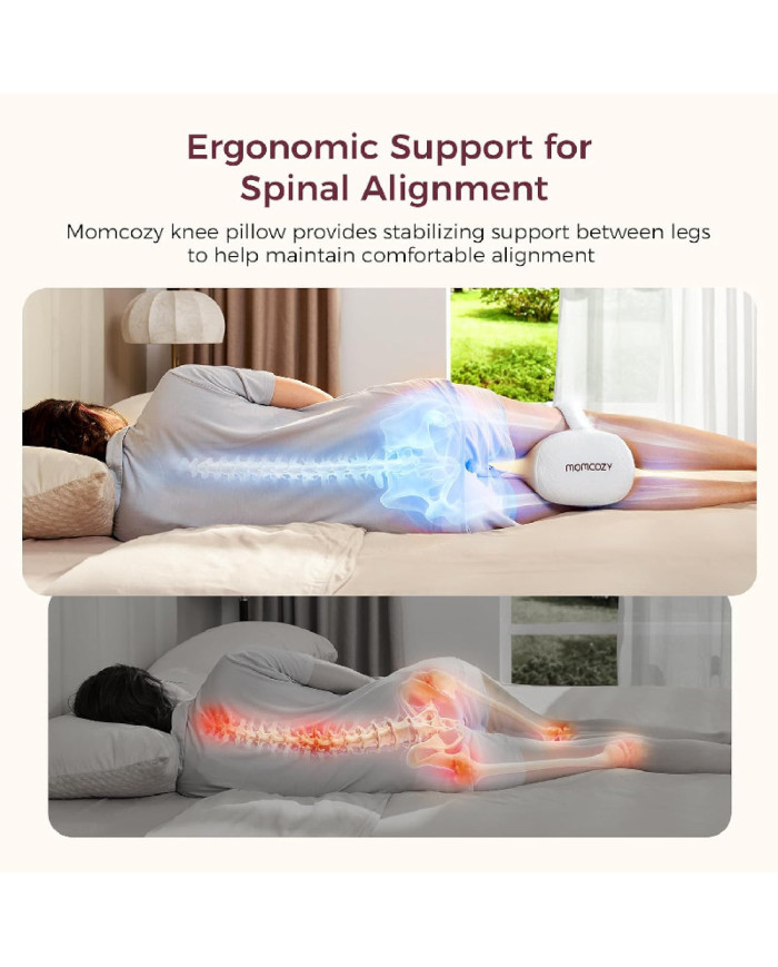 MOMCOZY ERGONOMISKS CEĻU SPILVENS GULĒŠANAI UZ SĀNIEM, CREAM WHITE