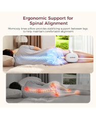 MOMCOZY ERGONOMISKS CEĻU SPILVENS GULĒŠANAI UZ SĀNIEM, CREAM WHITE