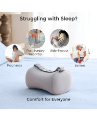MOMCOZY ERGONOMISKS CEĻGALU SPILVENS MIEGAM UZ SĀNIEM AR DZESĒJOŠU AUDUMU, PELĒKS