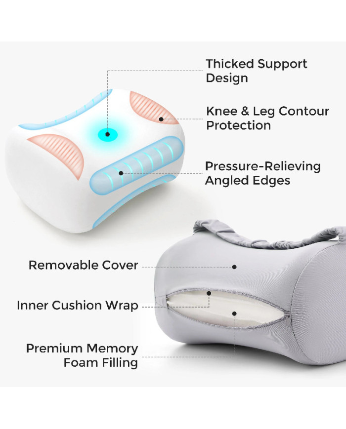 MOMCOZY ERGONOMISKS CEĻGALU SPILVENS MIEGAM UZ SĀNIEM AR DZESĒJOŠU AUDUMU, PELĒKS