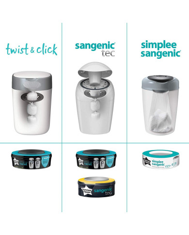 Tommee Tippee Twist & Click kasešu komplekts, 18 gab.
