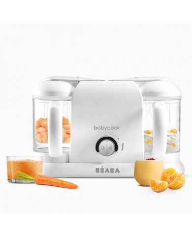 BEABA BABYCOOK PLUS BLENDERIS-TVAICĒTĀJS 4IN1, WHITE/SILVER