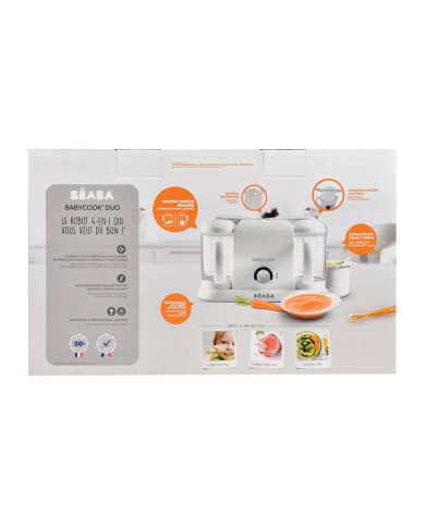 BEABA BABYCOOK PLUS BLENDERIS-TVAICĒTĀJS 4IN1, WHITE/SILVER